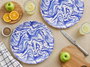 Hermia Blue Serv Wave Juego de Platos de Servicio (6 Piezas) en Azul y Blanco